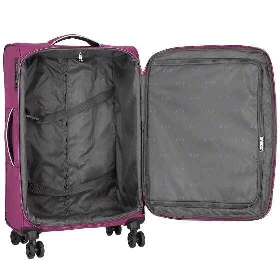 d&n Travel Line 9204 4 Rollen Trolley M 66 cm mit Dehnfalte
