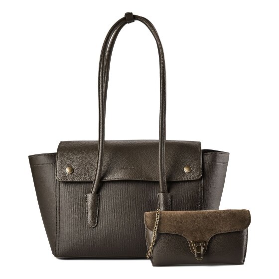 Coccinelle Double Beat Schultertasche Leder 33 cm