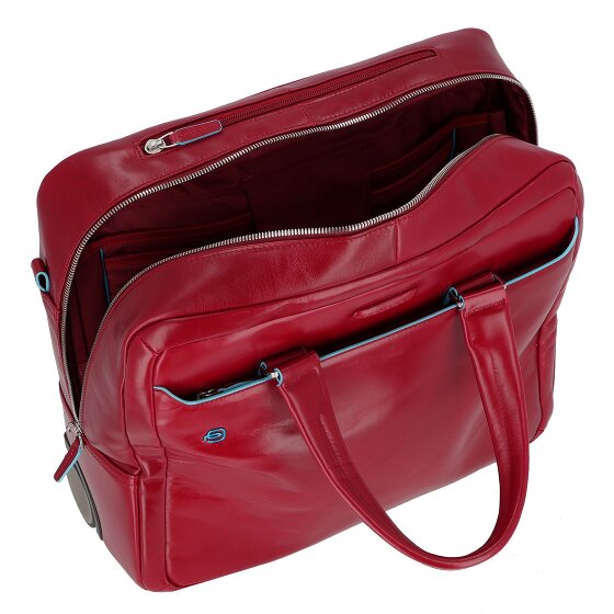 Piquadro Blue Square 2-Rollen Businesstrolley Leder 36 cm Laptopfach