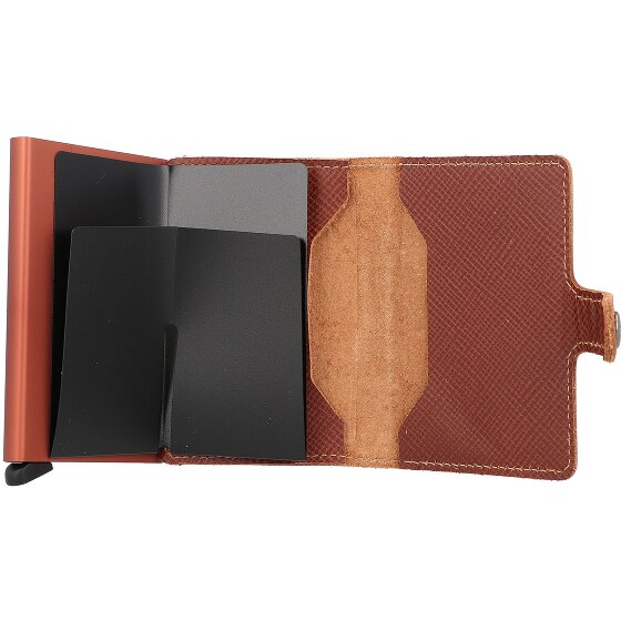 Secrid Miniwallet Saffiano Kreditkartenetui RFID Leder 6,5 cm