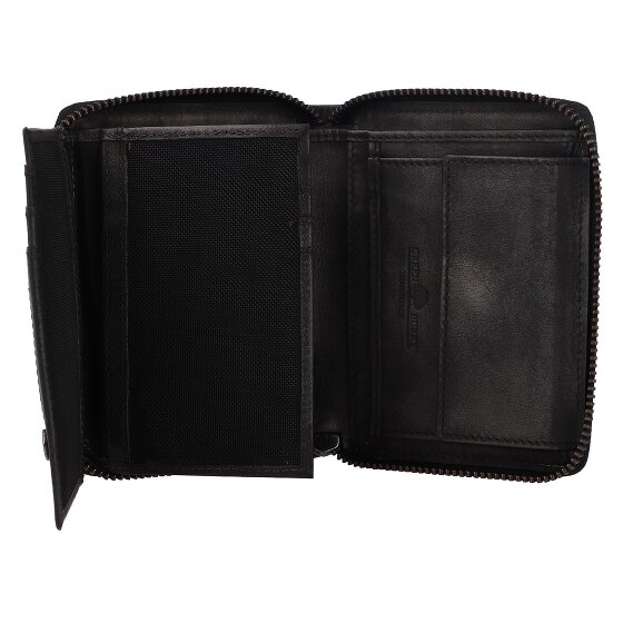 Greenburry Destressed Geldbörse RFID Schutz Leder 13 cm