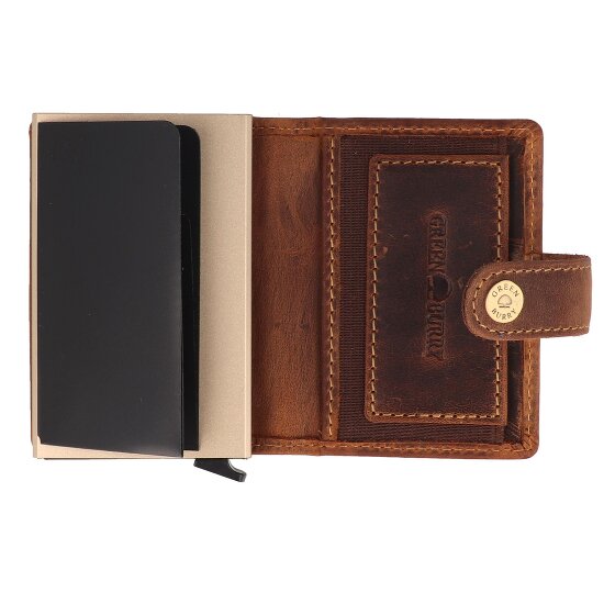 Greenburry Vintage Geldbörse RFID Schutz Leder 7.5 cm