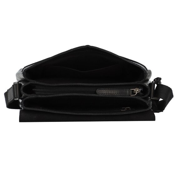 Greenburry Pure Black Umhängetasche Leder 25 cm