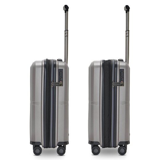 Pactastic Collection 01 4 Rollen Kabinentrolley S 55 cm mit Dehnfalte