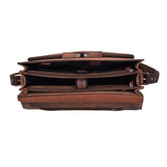 Plevier Retro Newton Aktentasche Leder 41 cm Laptopfach