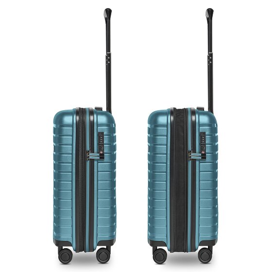 Pactastic Collection 04 THE CABIN + 4 Rollen Kabinentrolley S 55 cm mit Dehnfalte