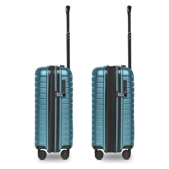 Pactastic Collection 04 THE CABIN + 4 Rollen Kabinentrolley S 55 cm mit Dehnfalte