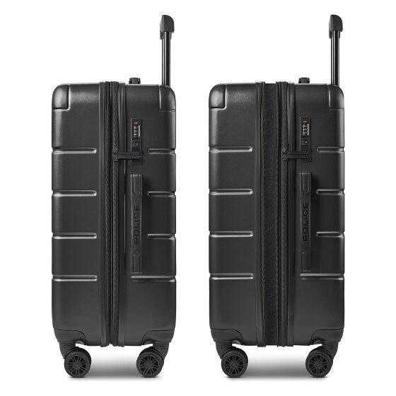 Police Dublin 4 Rollen Kofferset 3-teilig mit Dehnfalte