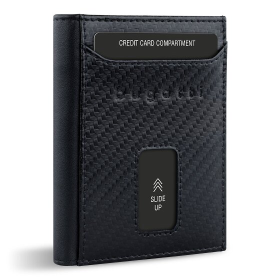 bugatti Secure Slim Geldbörse RFID Schutz Leder 8 cm