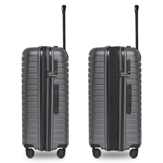 Pactastic Collection 04 THE MEDIUM + 4 Rollen Trolley M 66 cm mit Dehnfalte