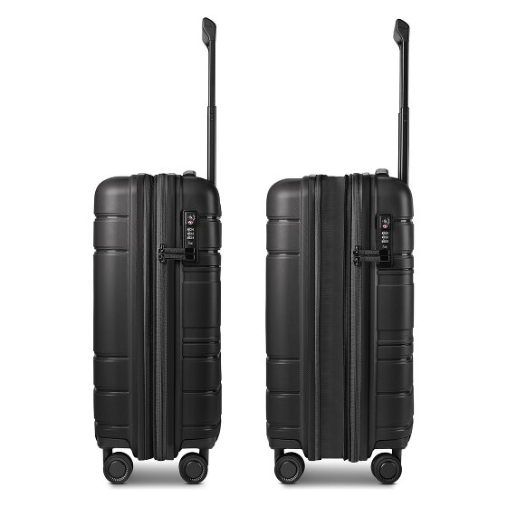 Redolz Essentials 11 4 Rollen Kabinentrolley 55 cm mit Dehnfalte
