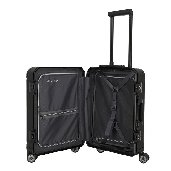 Travelite Next 4-Rollen Kabinentrolley Aluminium 55 cm