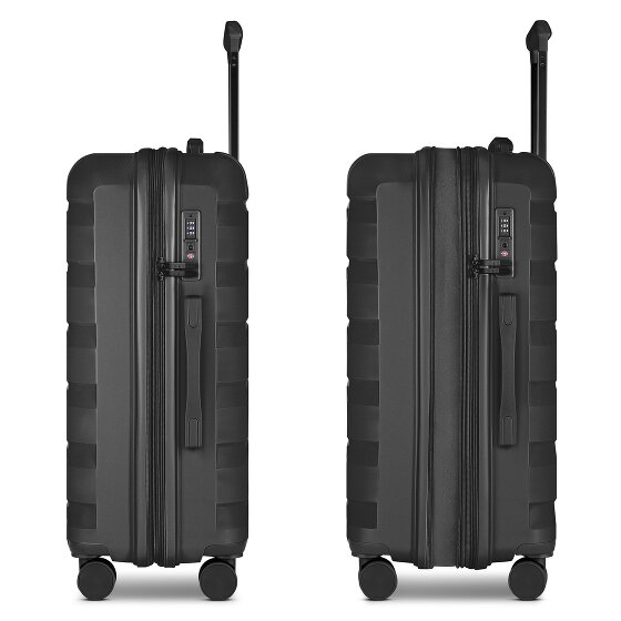 d&n South Dakota 4 Rollen Trolley M 66 cm mit Dehnfalte