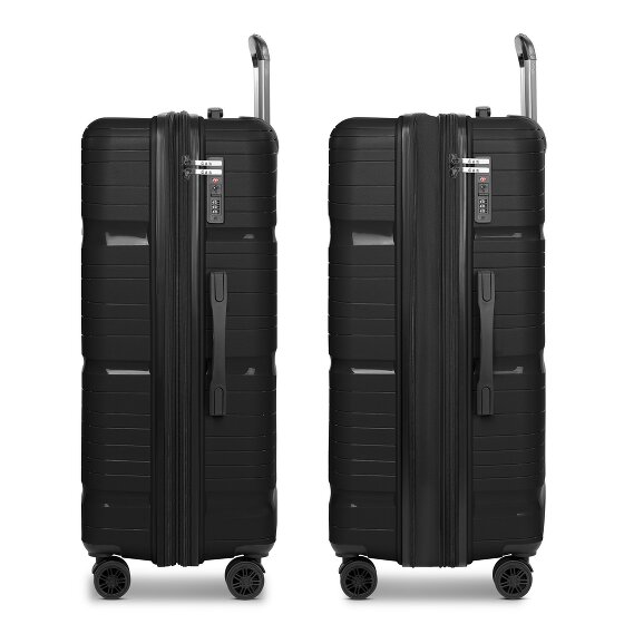 d&n Travel Line 4300-Plus 4 Rollen Trolley L 76 cm mit Dehnfalte