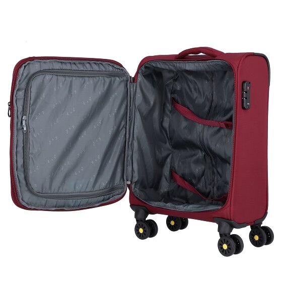 d&n Travel Line 9704 4 Rollen Kabinentrolley S 55 cm mit Dehnfalte