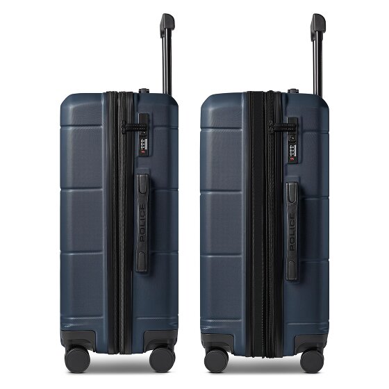 Police London 4 Rollen Trolley 64 cm mit Dehnfalte