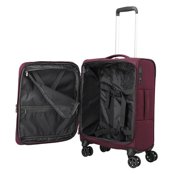 Travelite Cubis 4 Rollen Kabinentrolley S 55 cm mit Dehnfalte