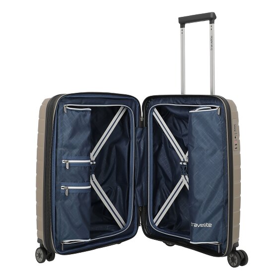 Travelite Air Base 4 Rollen Kabinentrolley 55 cm mit Dehnfalte