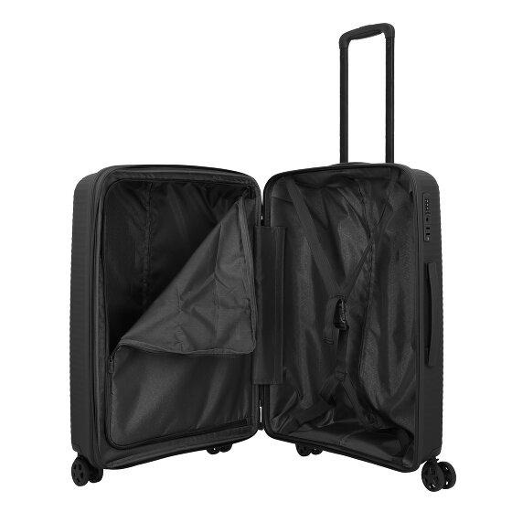 Travelite Air Stripe 4 Rollen Trolley M 66 cm mit Dehnfalte