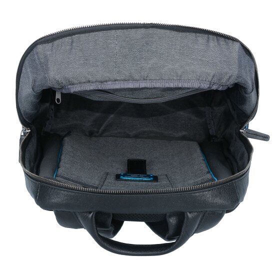 Piquadro Black Square Rucksack Leder 39 cm Laptopfach
