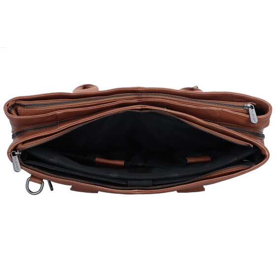Plevier Structure Antilla Schultertasche RFID Schutz Leder 40 cm Laptopfach