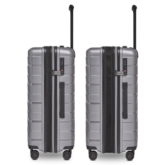 Bergpfeil Travel 4-Rollen Kofferset 3-tlg. mit Dehnfalte