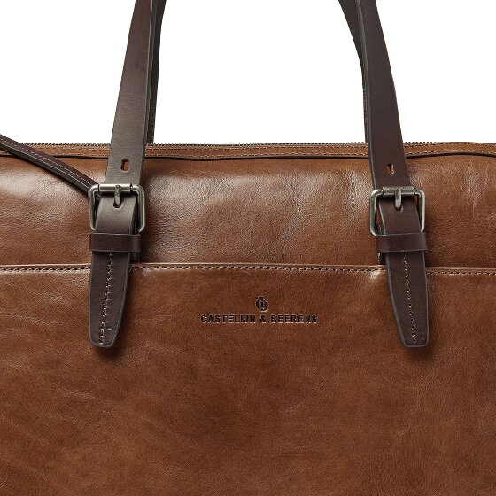 Castelijn & Beerens Rien Schultertasche RFID Schutz Leder 40 cm Laptopfach