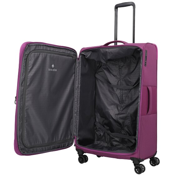 Travelite Corsiica 4 Rollen Trolley L 77 cm mit Dehnfalte