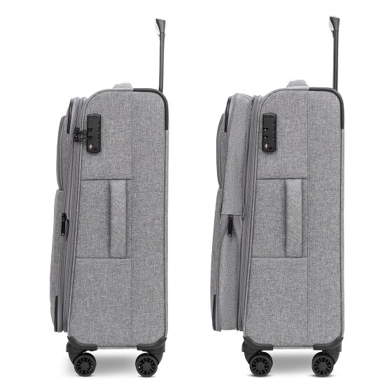 Redolz Essentials 12 MEDIUM 4-Rollen Trolley 67 cm mit Dehnfalte