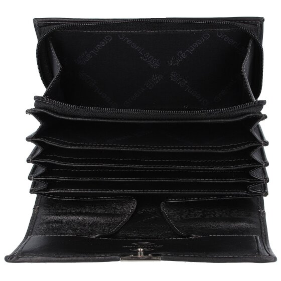 Greenland Nature Black Nappa Kellnerbörse Geldbörse RFID Leder 18 cm