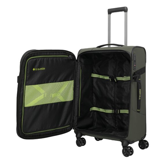 Travelite Briize 4 Rollen Trolley M 67 cm mit Dehnfalte