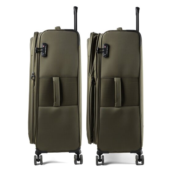 d&n Travel Line 9704 4 Rollen Trolley L 78 cm mit Dehnfalte