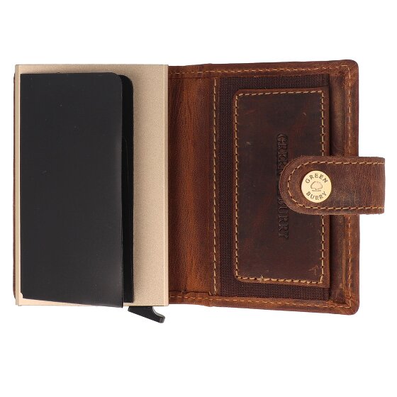 Greenburry Vintage Geldbörse RFID Schutz Leder 7.5 cm