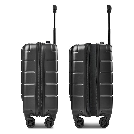 Police Dublin 4 Rollen Kabinentrolley S 54 cm Laptopfach mit Dehnfalte