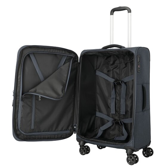 Travelite Kick Off 4 Rollen Trolley M 67 cm mit Dehnfalte