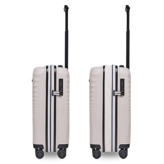 Farmhood Eco Edition 4 Rollen Kabinentrolley 55 cm mit Dehnfalte