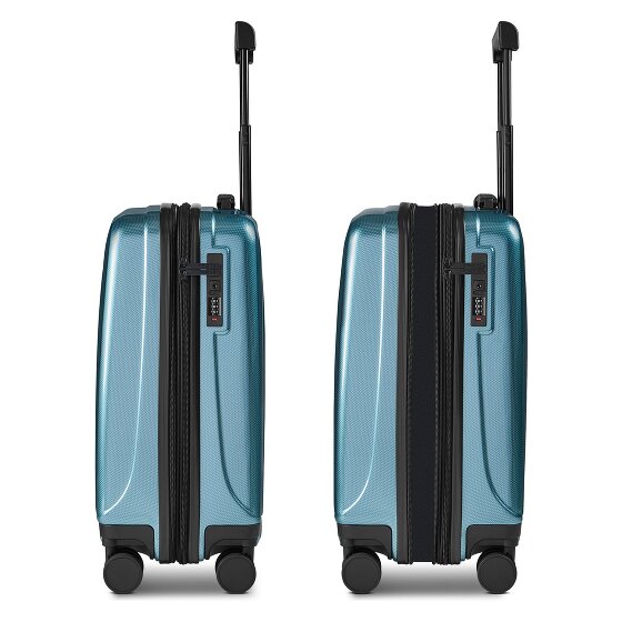 Police New York 4 Rollen Kabinentrolley S 54 cm mit Dehnfalte