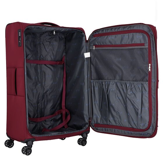 d&n Travel Line 9504 4 Rollen Trolley L 76 cm mit Dehnfalte