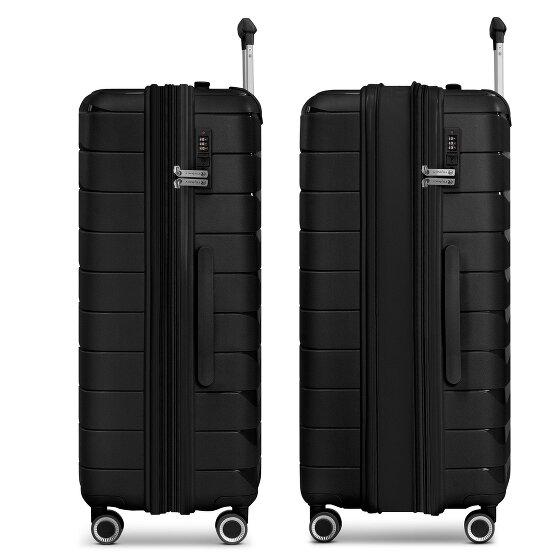 Franky London 4 Rollen Trolley L 74 cm mit Dehnfalte