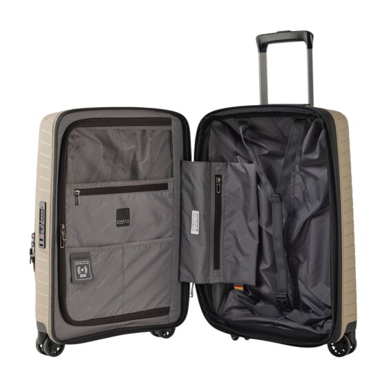 Stratic Novium 4 Rollen Kabinentrolley S 55 cm Laptopfach mit Dehnfalte
