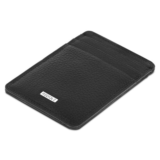 Redolz Leather Essentials Kreditkartenetui RFID Leder 7 cm mit Geldscheinklammer