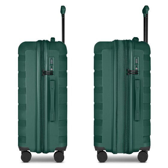 d&n South Dakota 4 Rollen Kofferset 3-teilig mit Dehnfalte