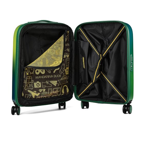 Mandarina Duck Logoduck + 4 Rollen Kabinentrolley 55 cm mit Dehnfalte
