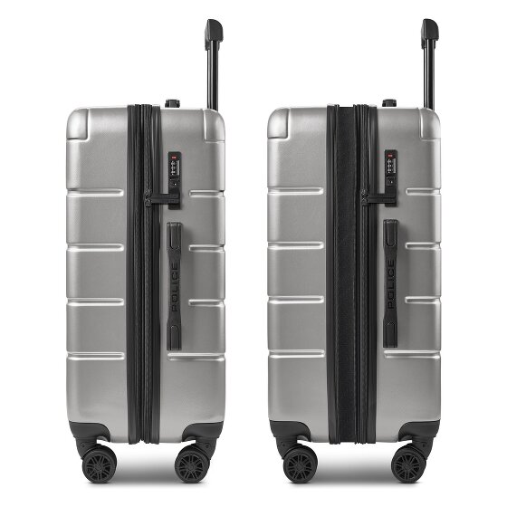 Police Dublin 4 Rollen Trolley M 64 cm mit Dehnfalte