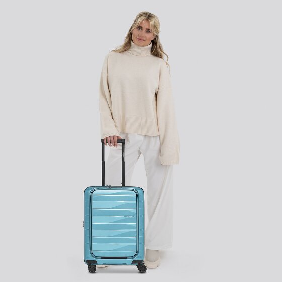 Bergpfeil Travel 4 Rollen Kabinentrolley 55 cm Laptopfach mit Dehnfalte