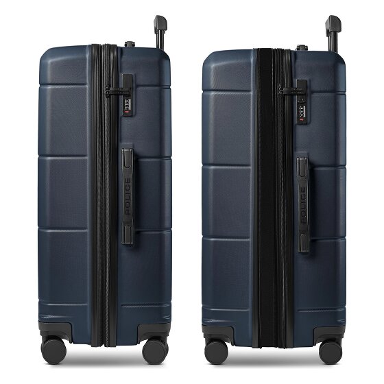 Police London 4 Rollen Trolley 74 cm mit Dehnfalte