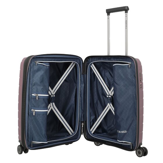 Travelite Air Base 4 Rollen Kabinentrolley 55 cm mit Dehnfalte
