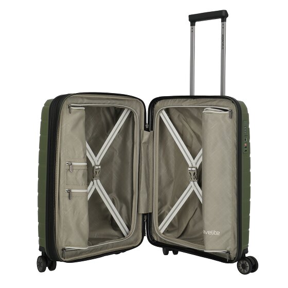 Travelite Air Base 4 Rollen Kabinentrolley 55 cm mit Dehnfalte