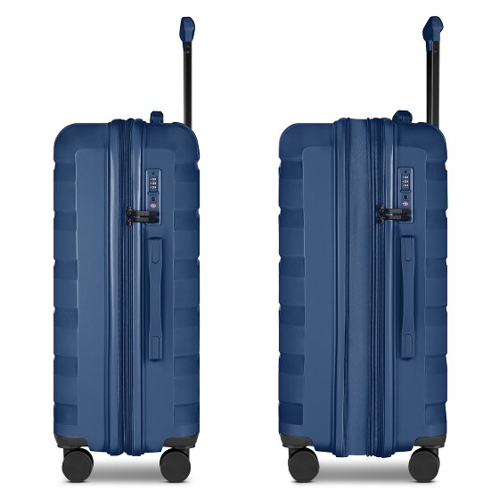 d&n South Dakota 4 Rollen Kofferset 3-teilig mit Dehnfalte