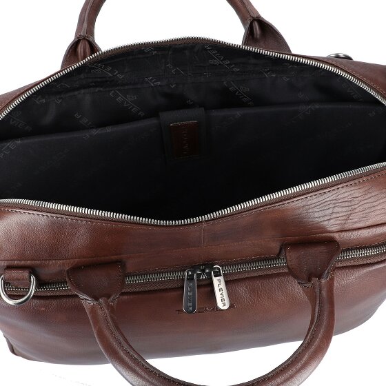 Plevier Vintage Bill Aktentasche Leder 40 cm Laptopfach